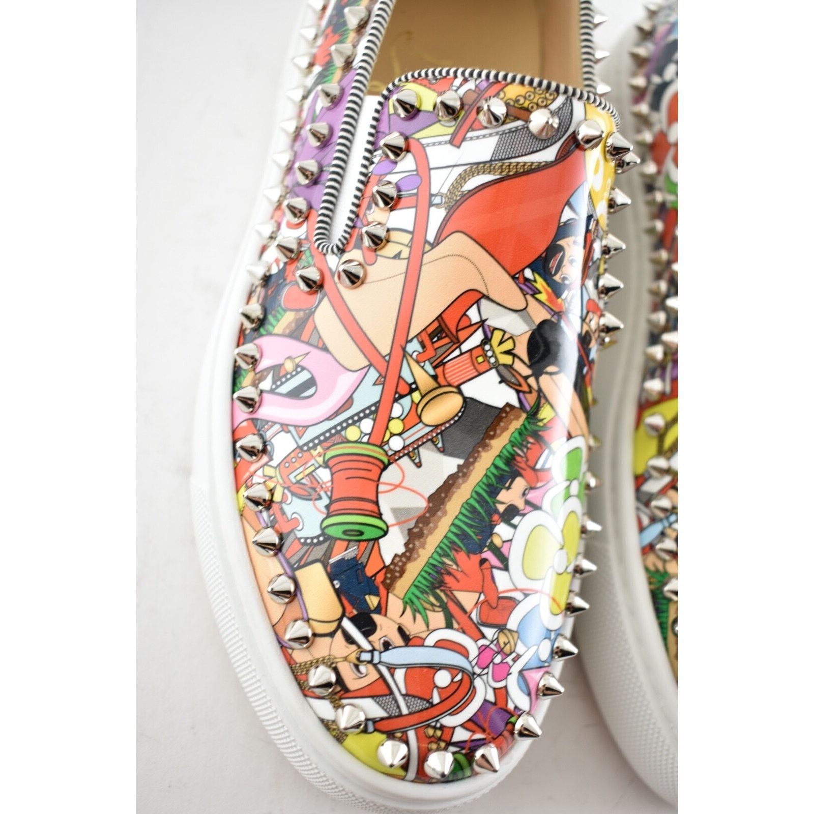 Christian Louboutin Super Pik Boat Flat Patent Loubi Low Top Slip On Sneaker 36 Size US 6 / IT 36 - 7 Thumbnail