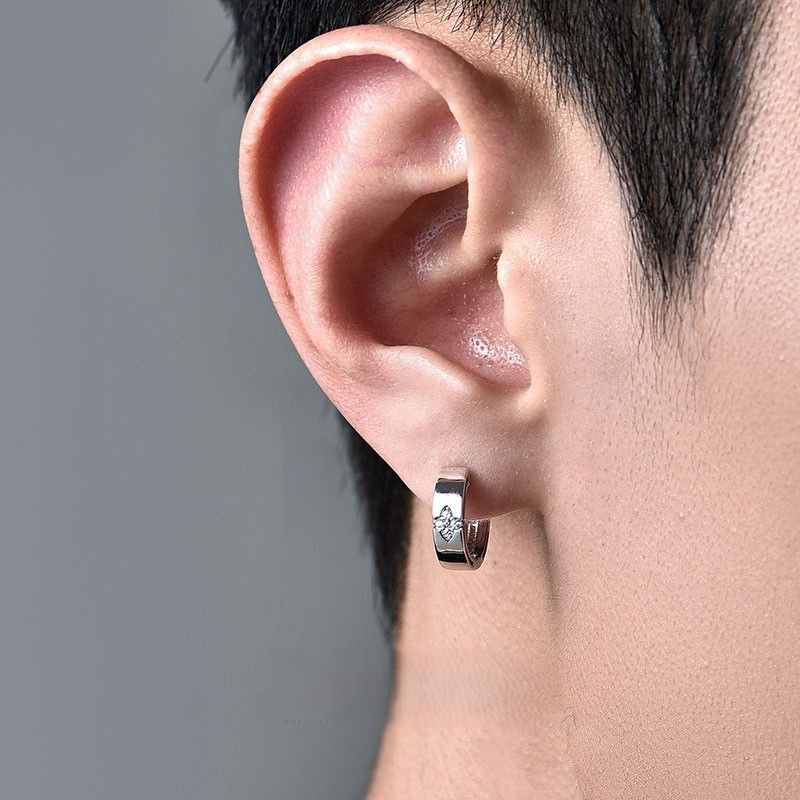 Jewelry Cross Punk Earrings One Pairs Chrome Jewelry Size ONE SIZE - 2 Thumbnail