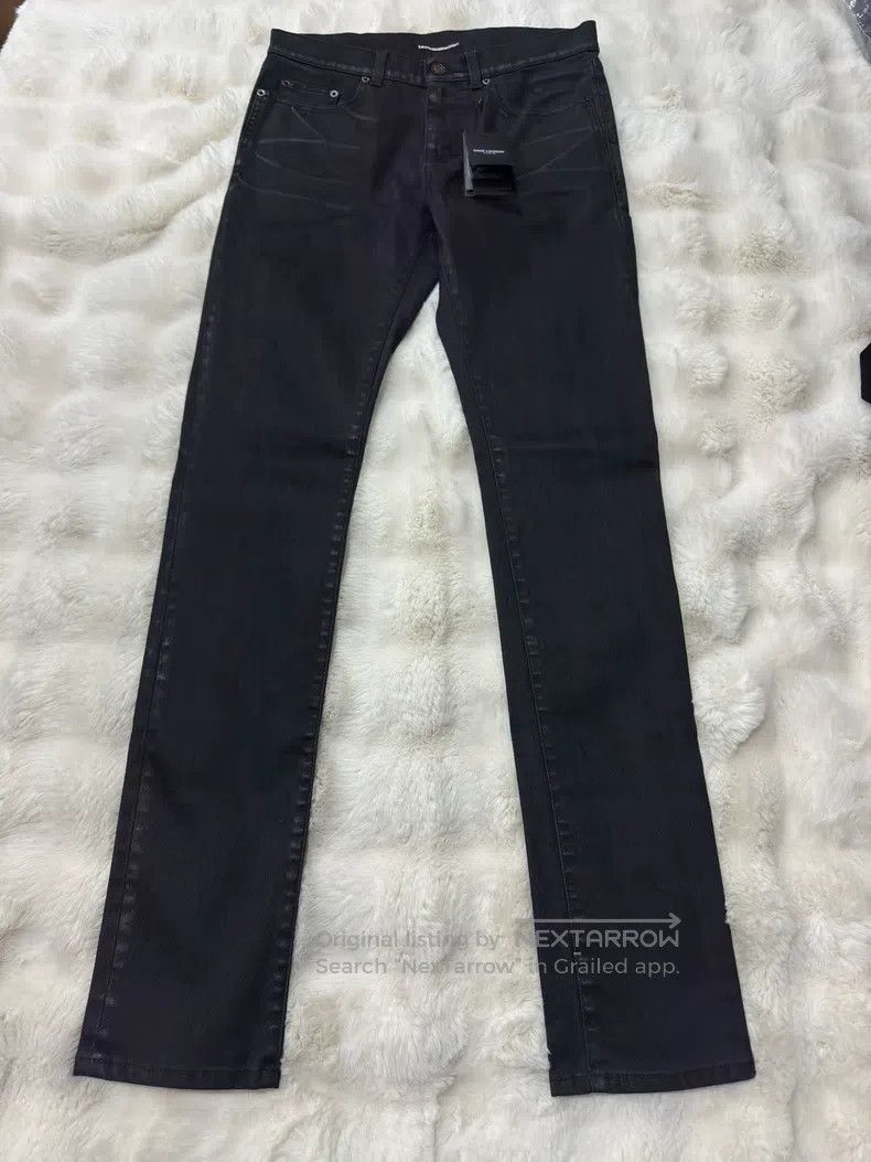 Saint Laurent Paris Saint Laurent Paris Brushed Splatter Stretch Tight Denim J Size US 29 - 1 Thumbnail
