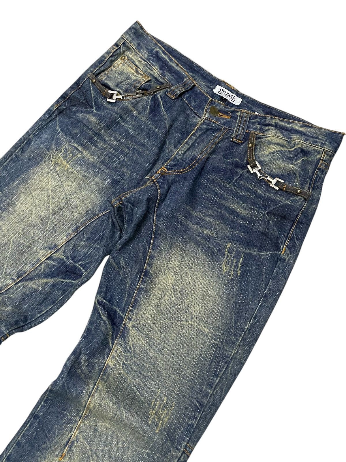 Hysteric Glamour × In The Attic × Japanese Brand In The Attic Japan Muddy Wash Honeycomb Embellished Jeans Size US 30 / EU 46 - 3 Thumbnail