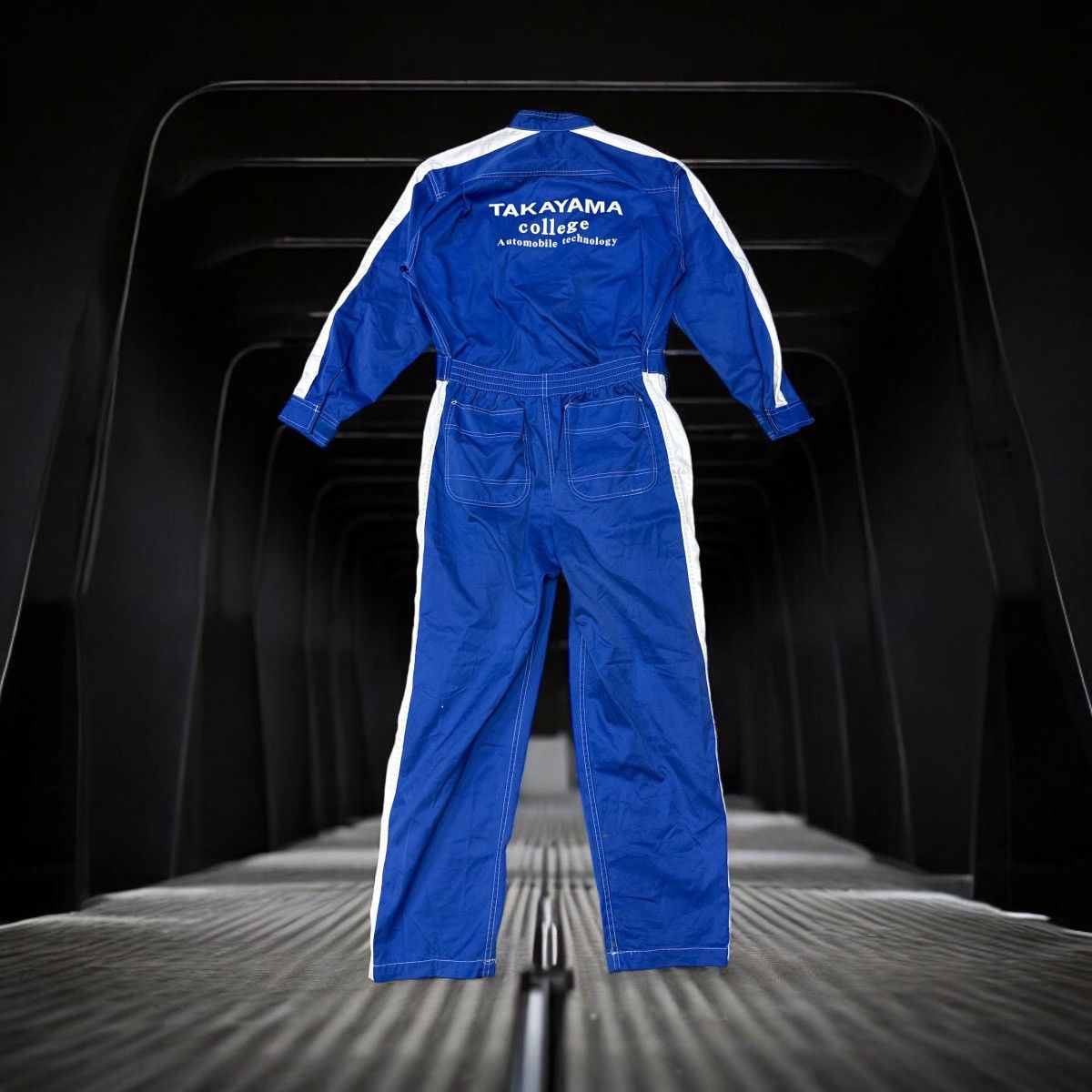 Japanese Brand × Vintage KATAYAMA COLLEGE AUTOMOTIVE TECH BIB OVERALL ORANGE TAB Size US 32 / EU 48 - 1 Thumbnail