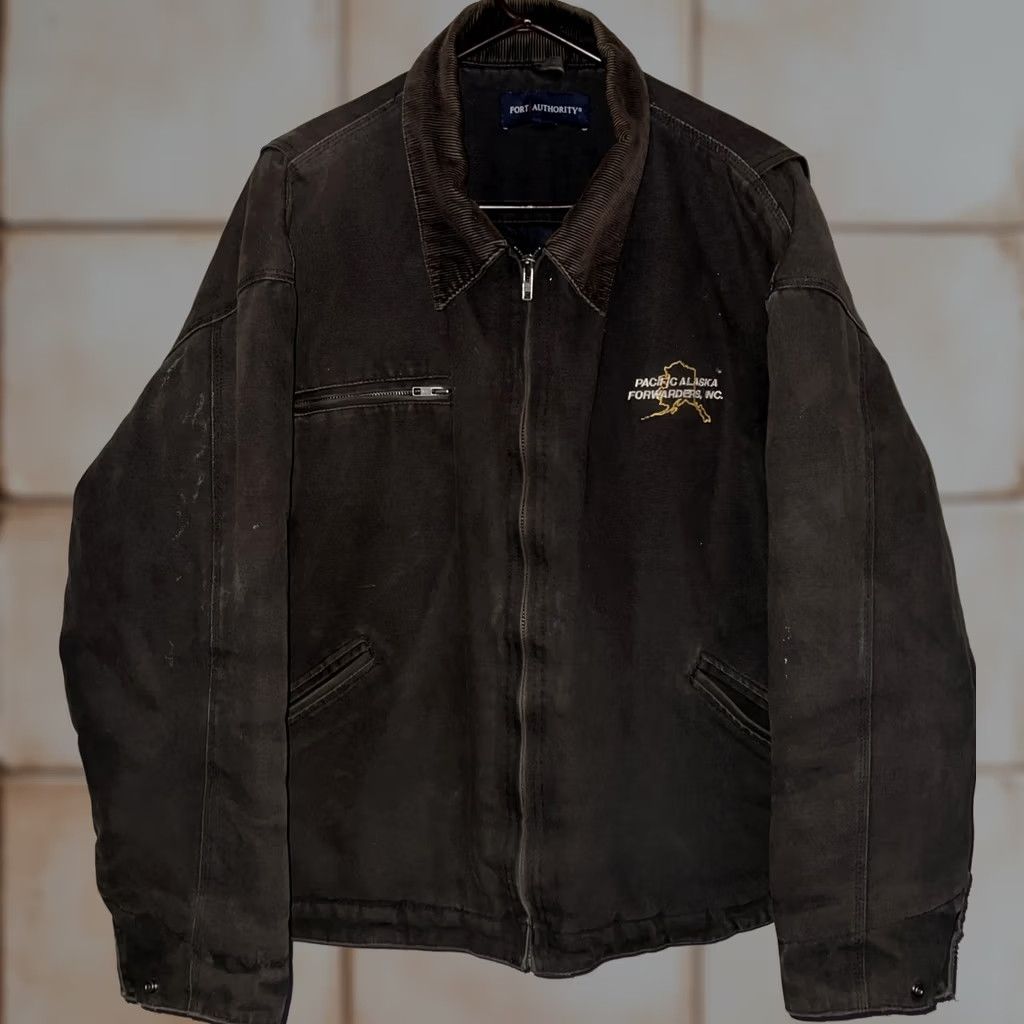 Port Authority VINTAGE Detroit Port Authority Canvas Quilted Jacket 3XL Men’s Black 90s Casual Mens Size US XXL / EU 58 / 5 - 1 Thumbnail