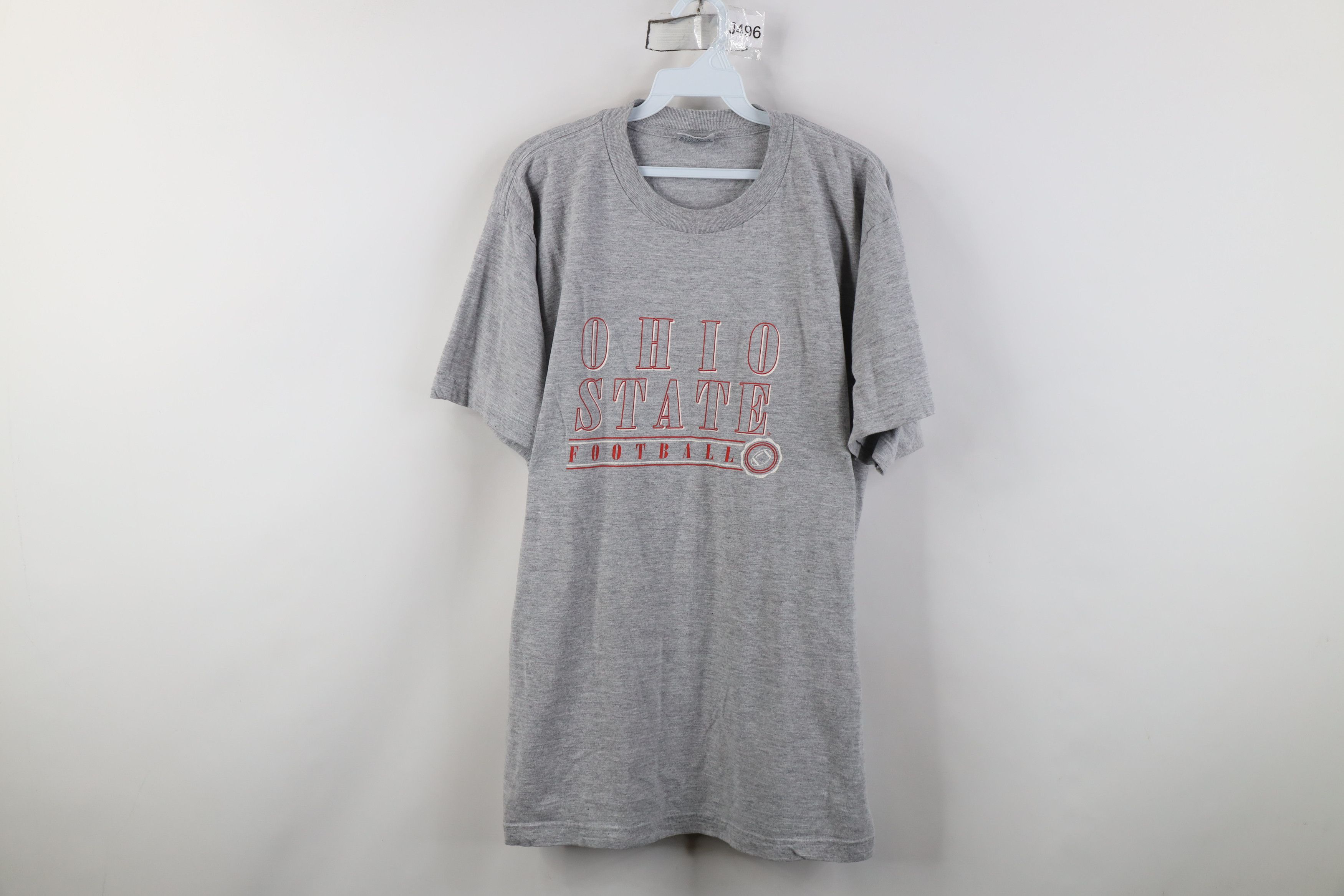 Vintage Vintage 90s Ohio State University Football T-Shirt Gray Size US L / EU 52-54 / 3 - 1 Thumbnail