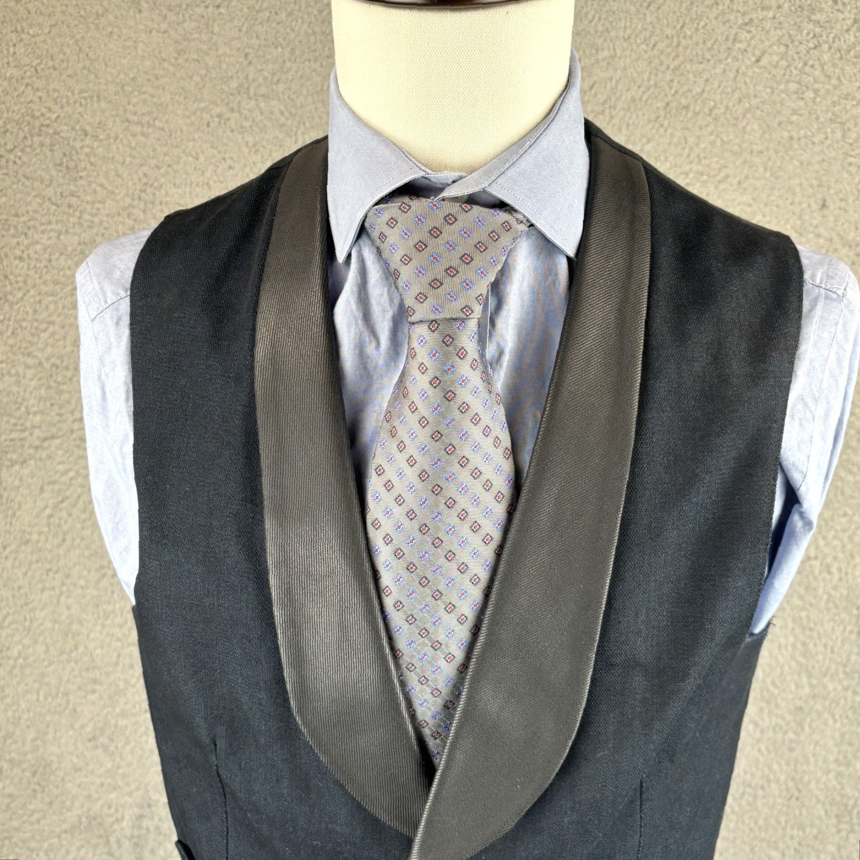 Nudie Jeans Nudie Jeans Vest Men's Medium Navy Black Denim Waistcoat Wedding Party 4 Button Size US 31 - 3 Thumbnail
