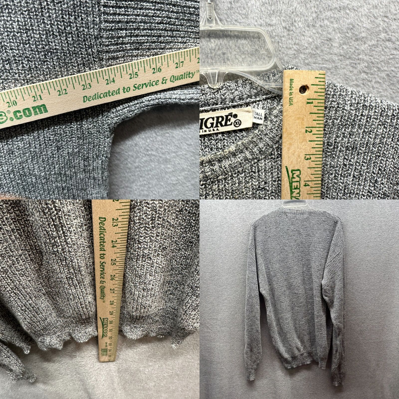 Vintage VINTAGE Le Tigre Sweater Mens XL Black White Fleck 80s Made in USA Size US XL / EU 56 / 4 - 9 Thumbnail