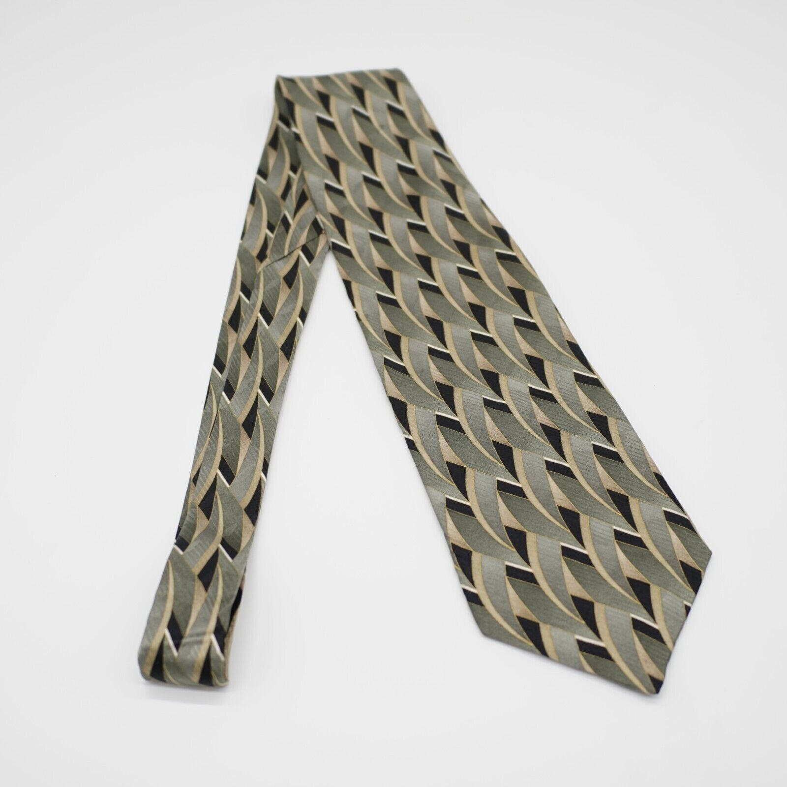 J Ferrar J. Ferrar Green Tan Abstract Geometric Jacquard Print Long W Size ONE SIZE - 6 Thumbnail