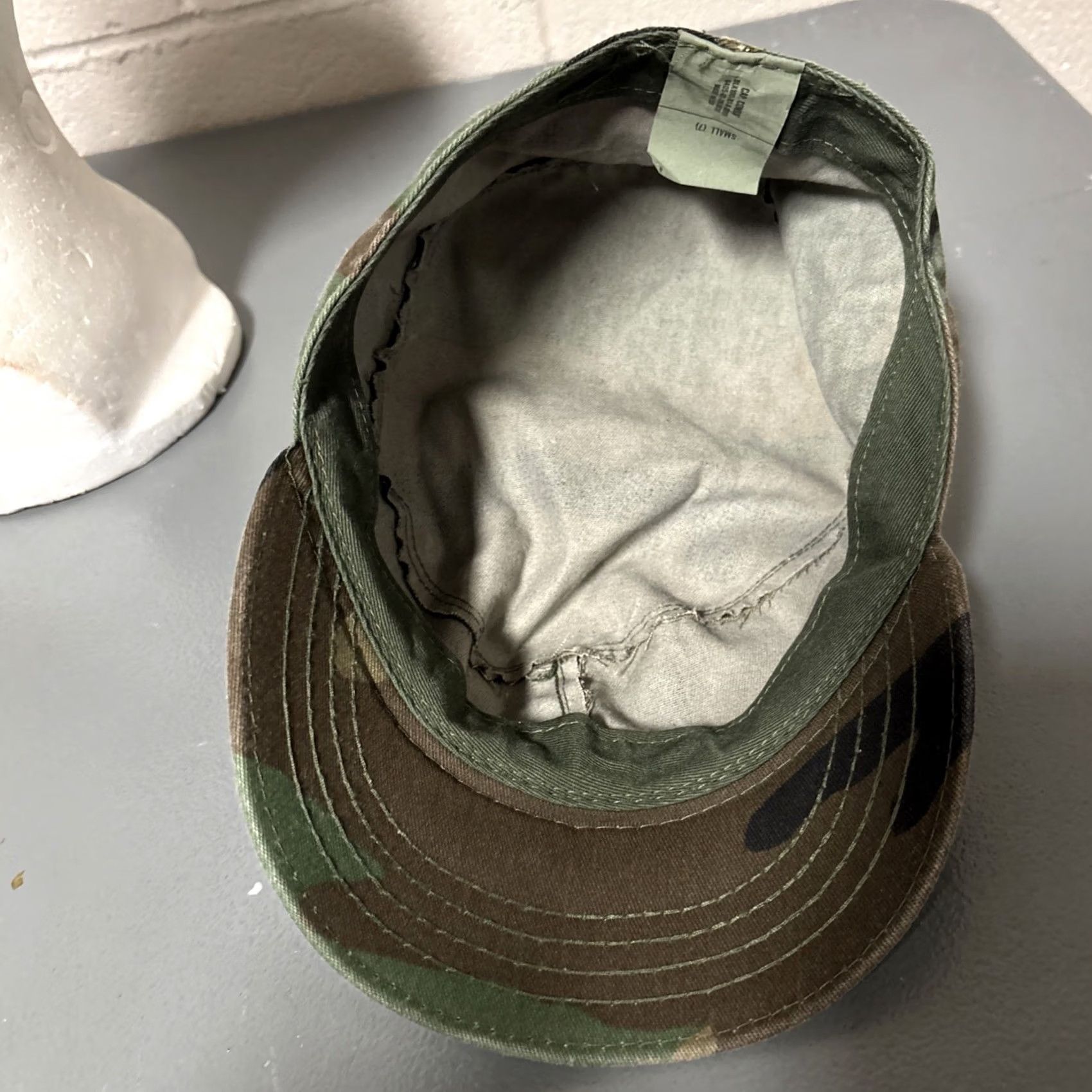 Vintage Military Combat Cap Hat Woodland Camo BDU Small (7) US Military Issue Size ONE SIZE - 7 Thumbnail