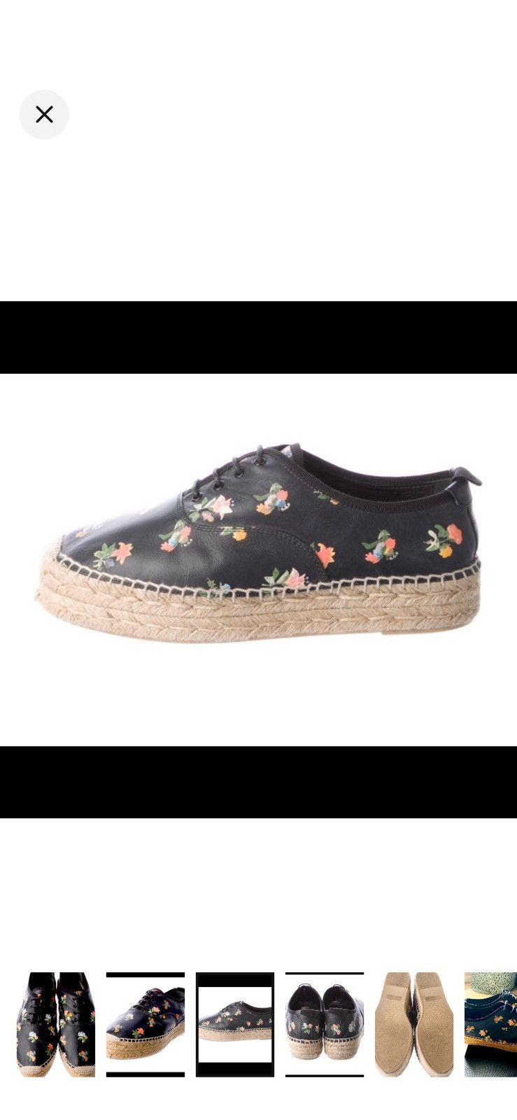 Yves Saint Laurent Saint Laurent Paris Floral Espadrille Lace-Up Flats Size US 9.5 / IT 39.5 - 8 Thumbnail