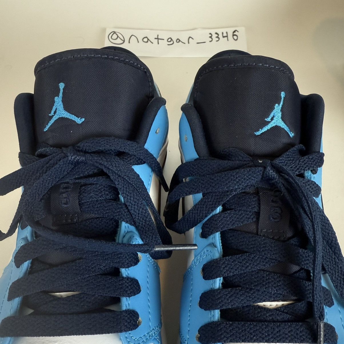Jordan Brand × Nike Size 10.5-Jordan 1 Low UNC 2021 University Blue/ White. Size US 10.5 / EU 43-44 - 11 Thumbnail