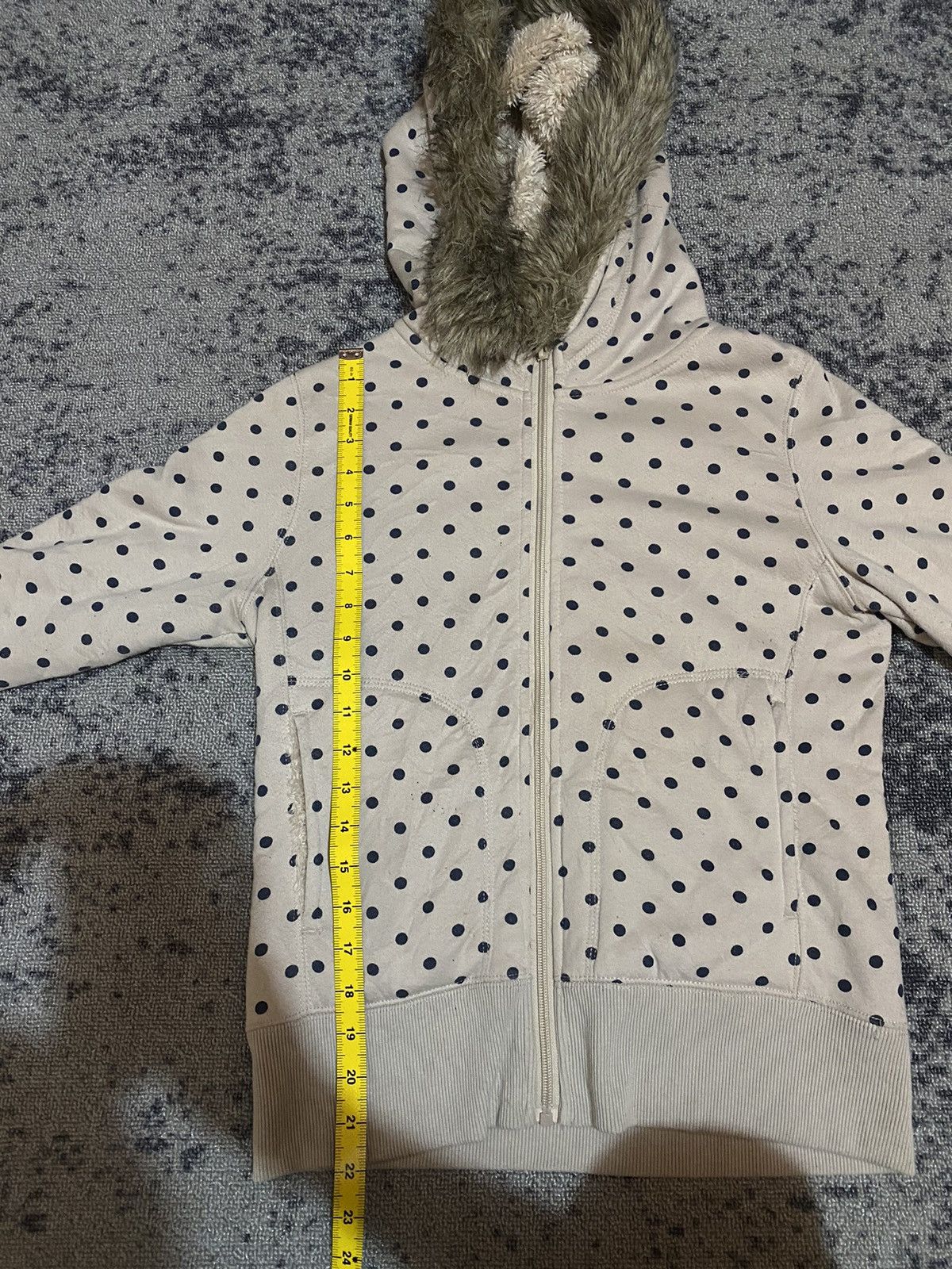 Japanese Brand Y2k GU polkadot ifsixwasnine style fur hoodie Size US S / EU 44-46 / 1 - 10 Thumbnail