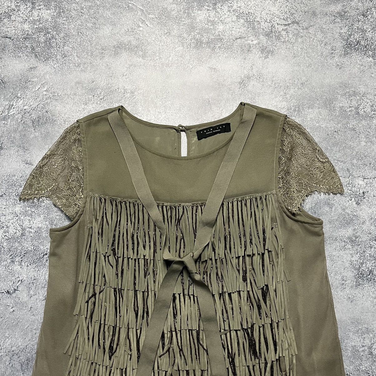 TWINSET Twin-Set Simona Barbieri Rhinestones Short Sleeve Tank Top Size S / US 4 / IT 40 - 2 Thumbnail