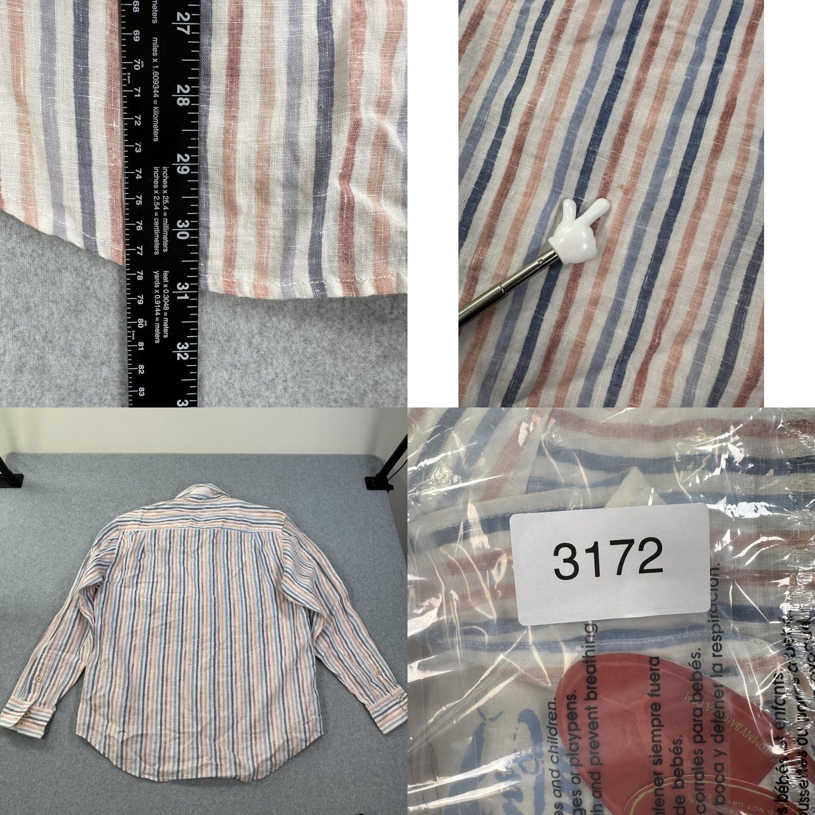Tommy Bahama Tommy Bahama Sea Vista Stripe Shirt Mens Medium White Relax Button-Up Casual Size US M / EU 48-50 / 2 - 8 Thumbnail