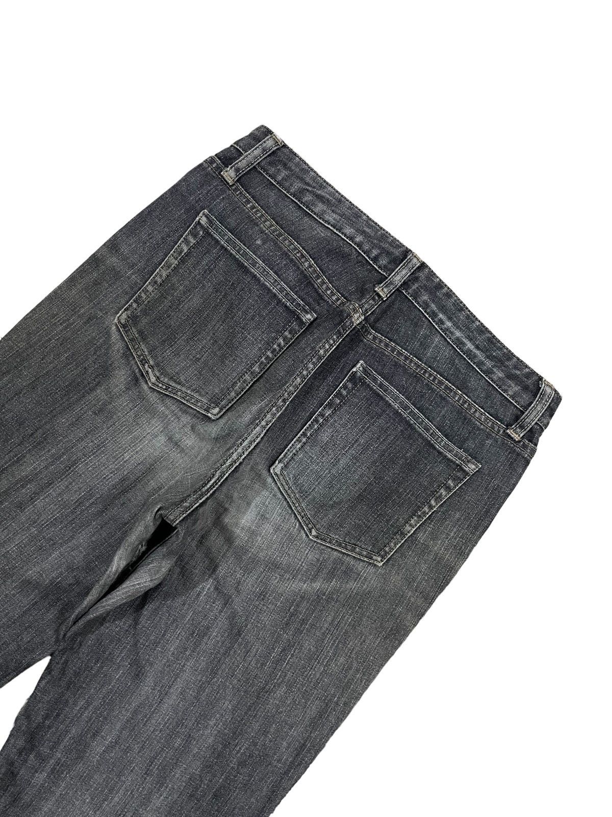 Jun Takahashi Vintage Y2K Japanese Denim Grey Wash Ripped Bootcut Jeans Size US 29 - 7 Thumbnail