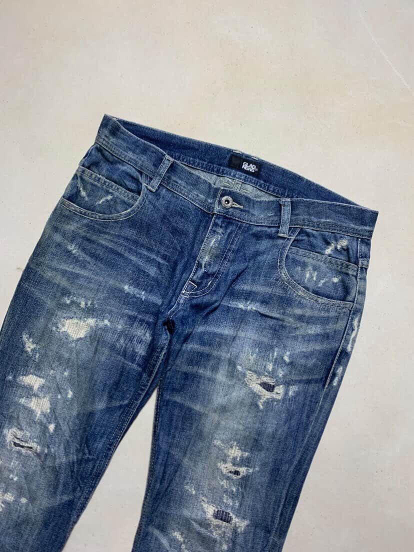 Kapital 2000’s Gladnews disstres denim jeans kapital/helmutlang Size US 31 - 2 Thumbnail