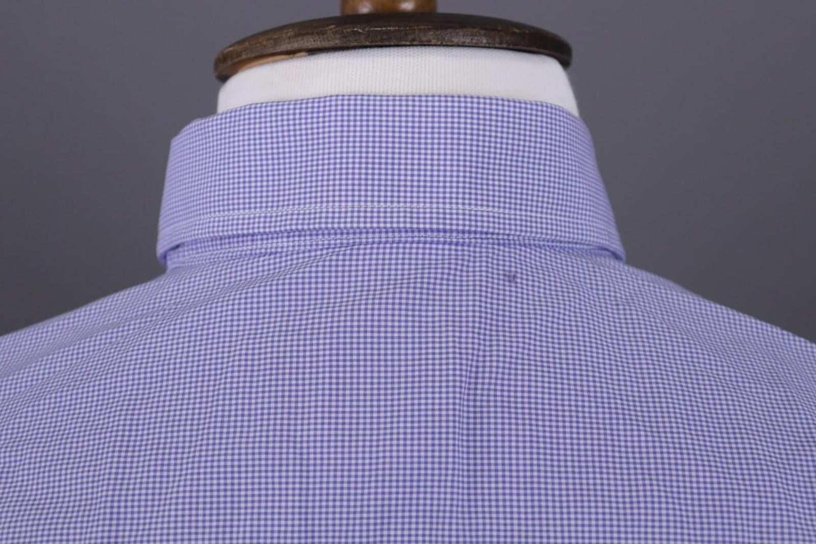 Designer Hackett London Blue Check Printed White Shirt Size XXL Size US XXL / EU 58 / 5 - 10 Thumbnail