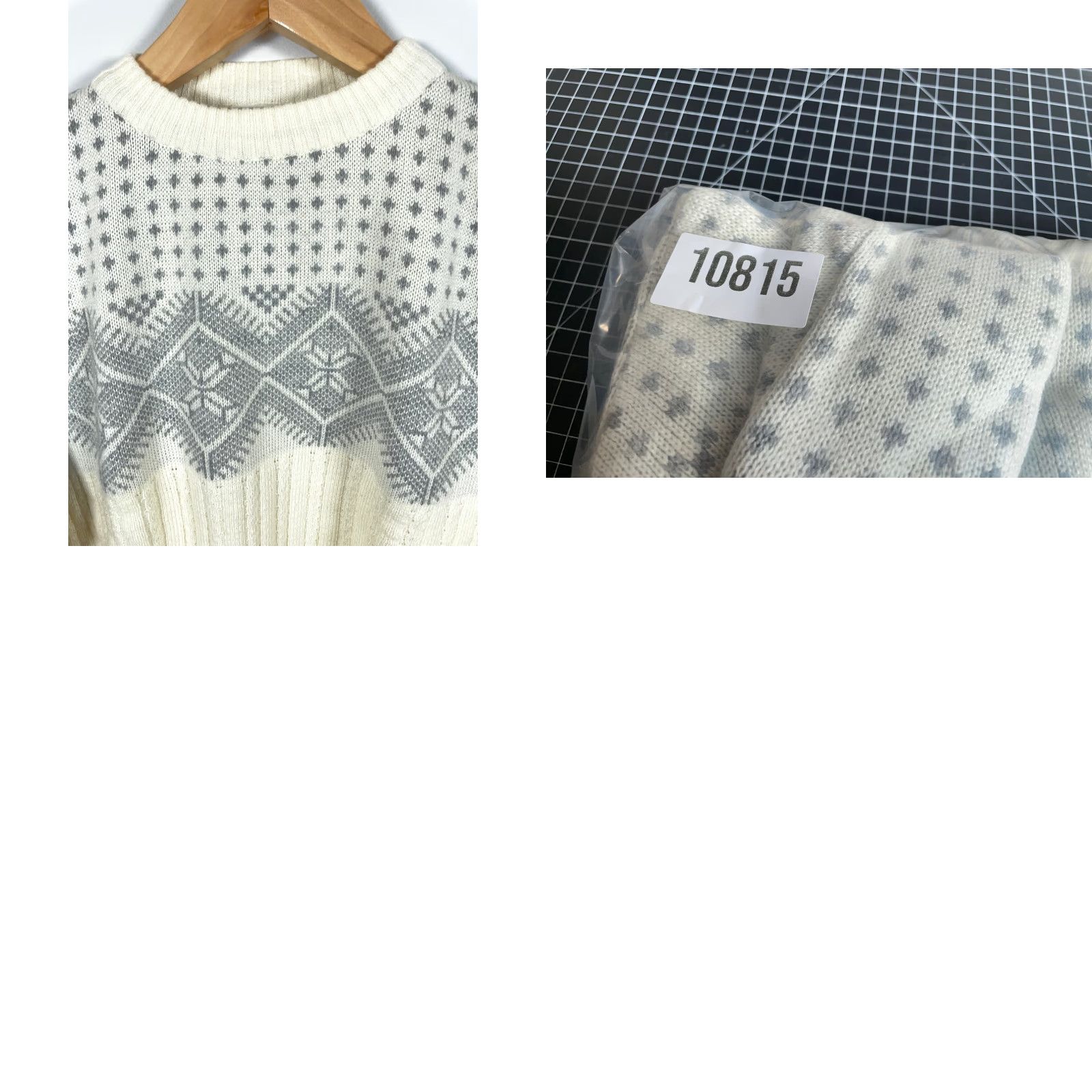 Vintage VINTAGE Rob Winter Sweater Shirt XL Ivory Geometric Knit Crew Neck Men Snowflake Pattern 90s Ski Acrylic Size US XL / EU 56 / 4 - 9 Thumbnail
