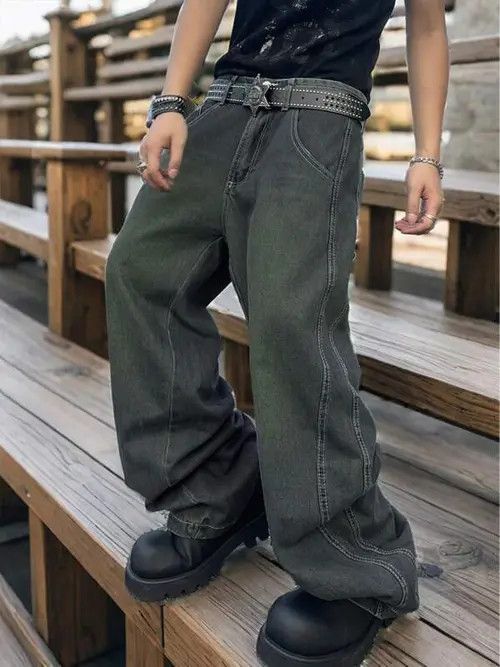 Japanese Brand Akiyama x Naomi Washed Baggy Jeans Size US 32 / EU 48 - 3 Thumbnail