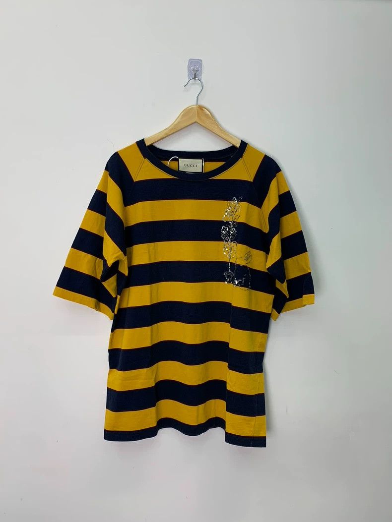 Gucci Gucci Striped crystal pattern short sleeves 2502-Nextarrow Size US M / EU 48-50 / 2 - 1 Thumbnail