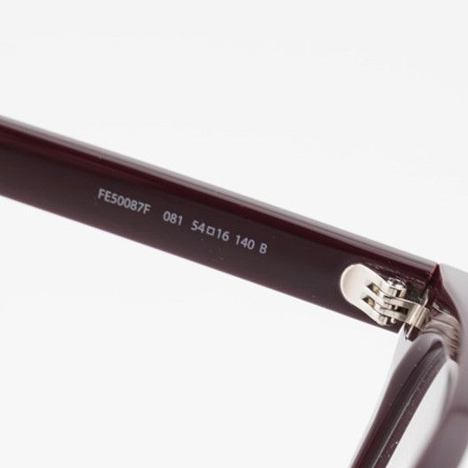 Fendi Fendi FE50087F 081 Eyeglasses Violet 54mm Square Frame Size ONE SIZE - 8 Thumbnail