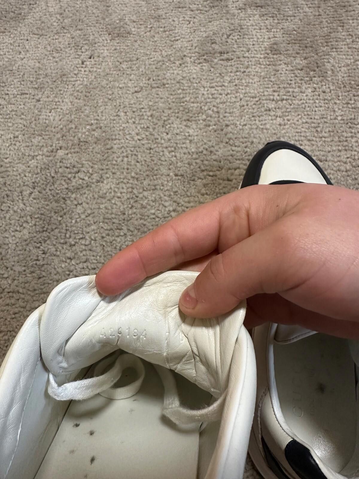 Gucci Gucci Leather Interlocking G Logo Low Top Sneakers Size US 7 / EU 40 - 9 Thumbnail