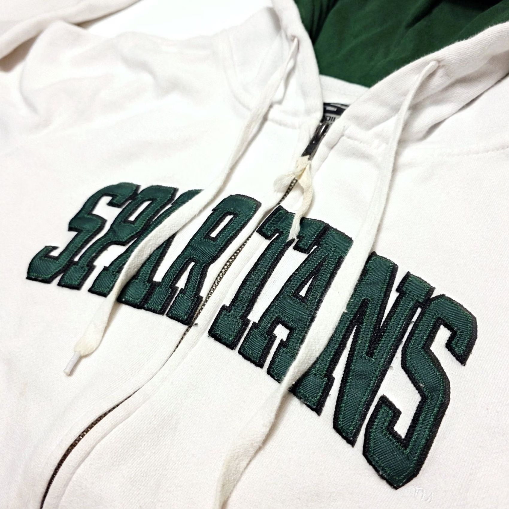 Vintage VINTAGE Michigan State Spartans Full Zip Hoodie Womens Medium Stadium Athletics Hoodie M White Size M / US 6-8 / IT 42-44 - 2 Thumbnail