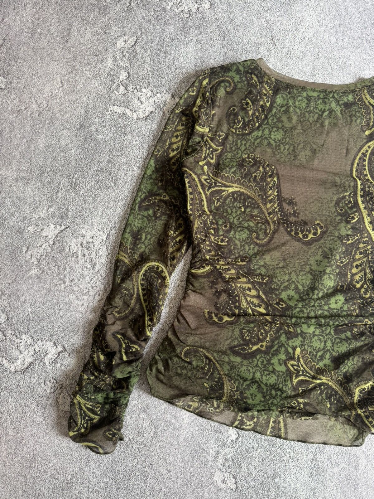 Japanese Brand Apanage all printed flowers mesh long sleeve style Gaultier Size M / US 6-8 / IT 42-44 - 17 Thumbnail