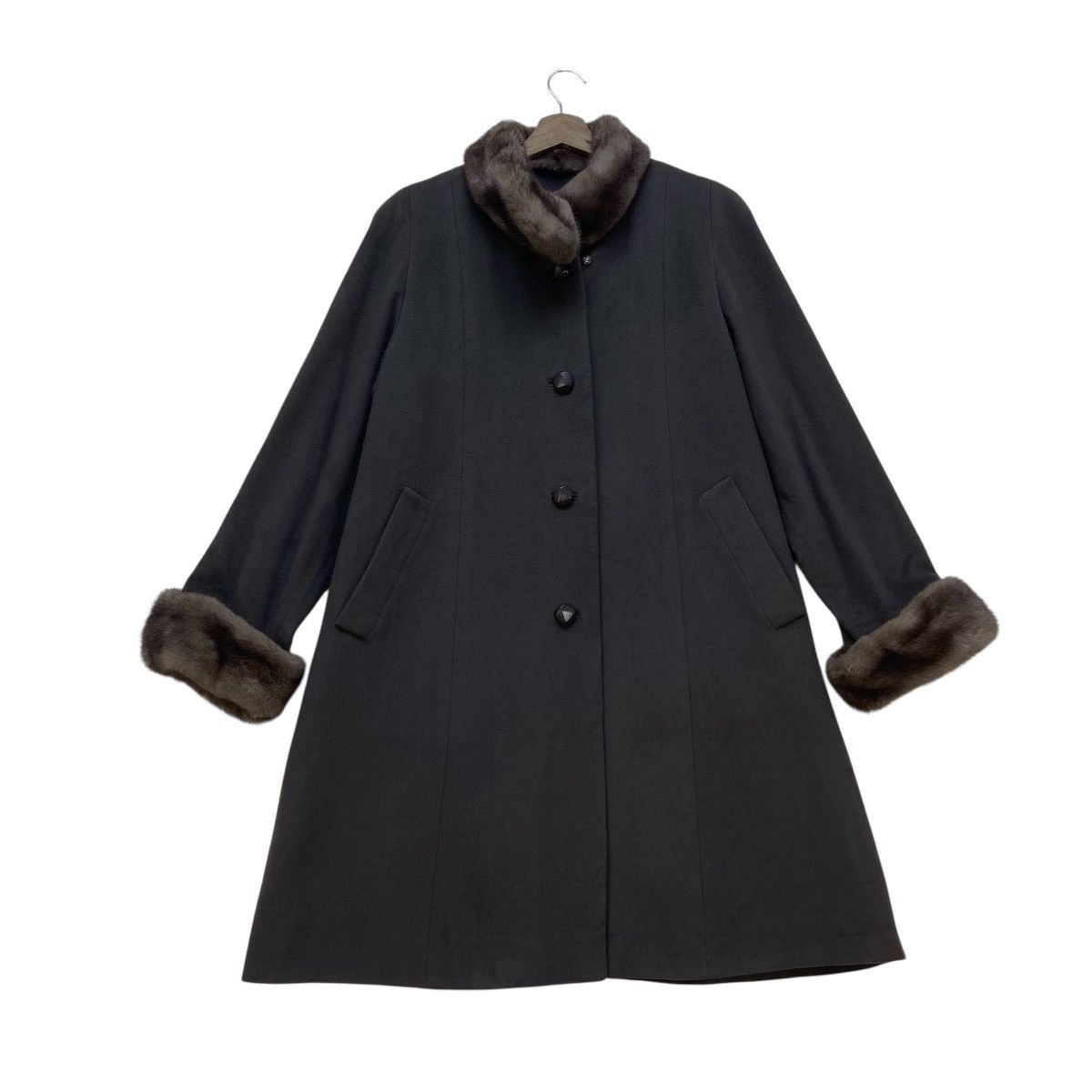 Other Altima Loro Piana Wool Cashmere + Mink Fur Long Coat Size M / US 6-8 / IT 42-44 - 1 Thumbnail