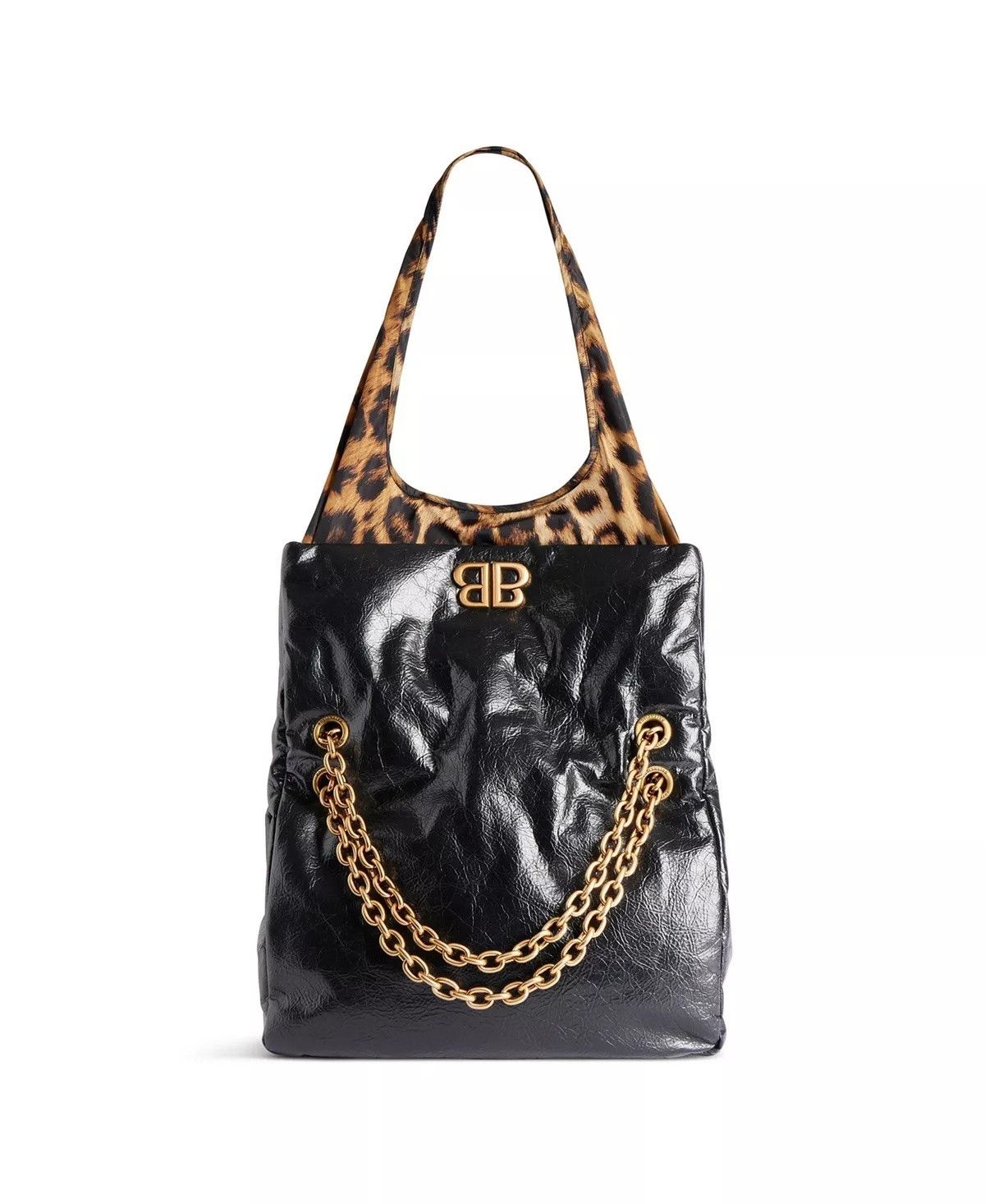 Balenciaga o1s1rm0825 Size: OS / Monaco Small Chain Bag Plus in Black Size ONE SIZE - 1 Thumbnail