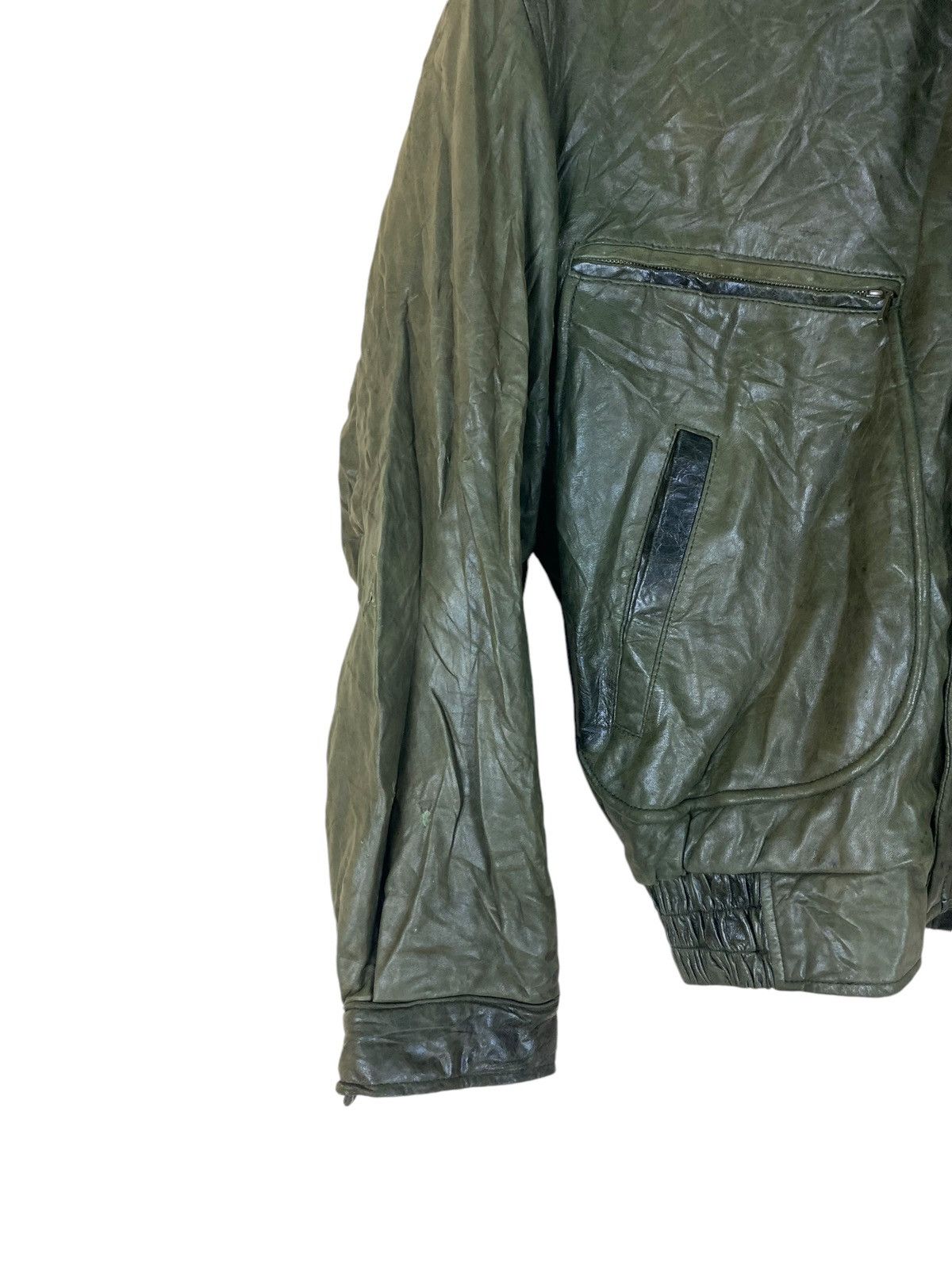 Vintage Leather The Jet Age Attached Fur Collar Flight Jacket Size US M / EU 48-50 / 2 - 7 Thumbnail