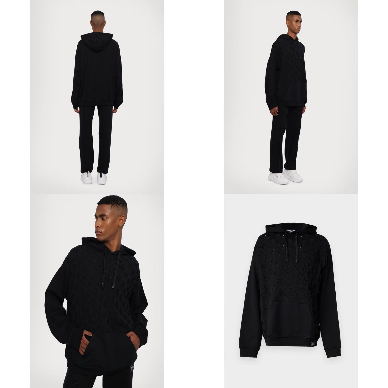 Versace Jeans Couture Versace Jeans Couture Hoodie Men L Black Avant Gard Loose Fit NWT Size US L / EU 52-54 / 3 - 10 Thumbnail
