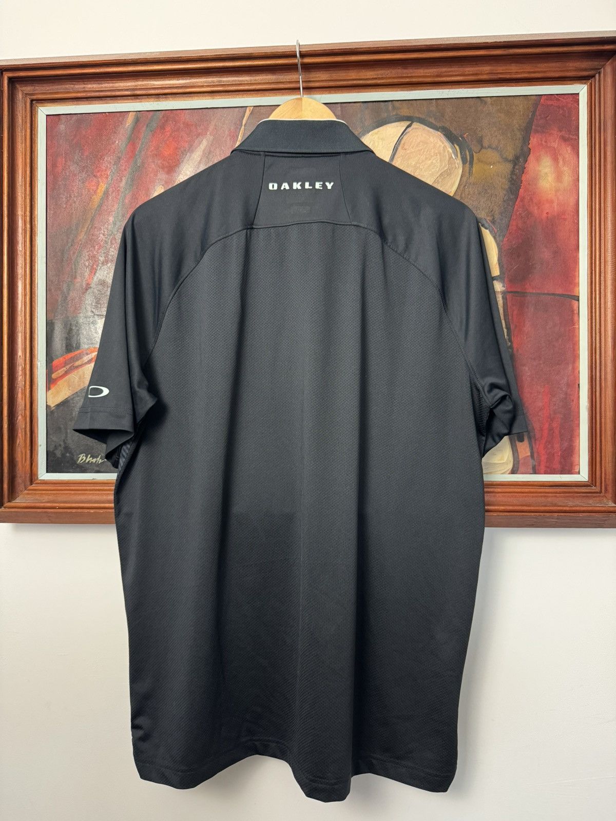 Oakley Oakley Vintage Sport Polo Tee Big Logo Rare Black Hype Size US M / EU 48-50 / 2 - 2 Thumbnail