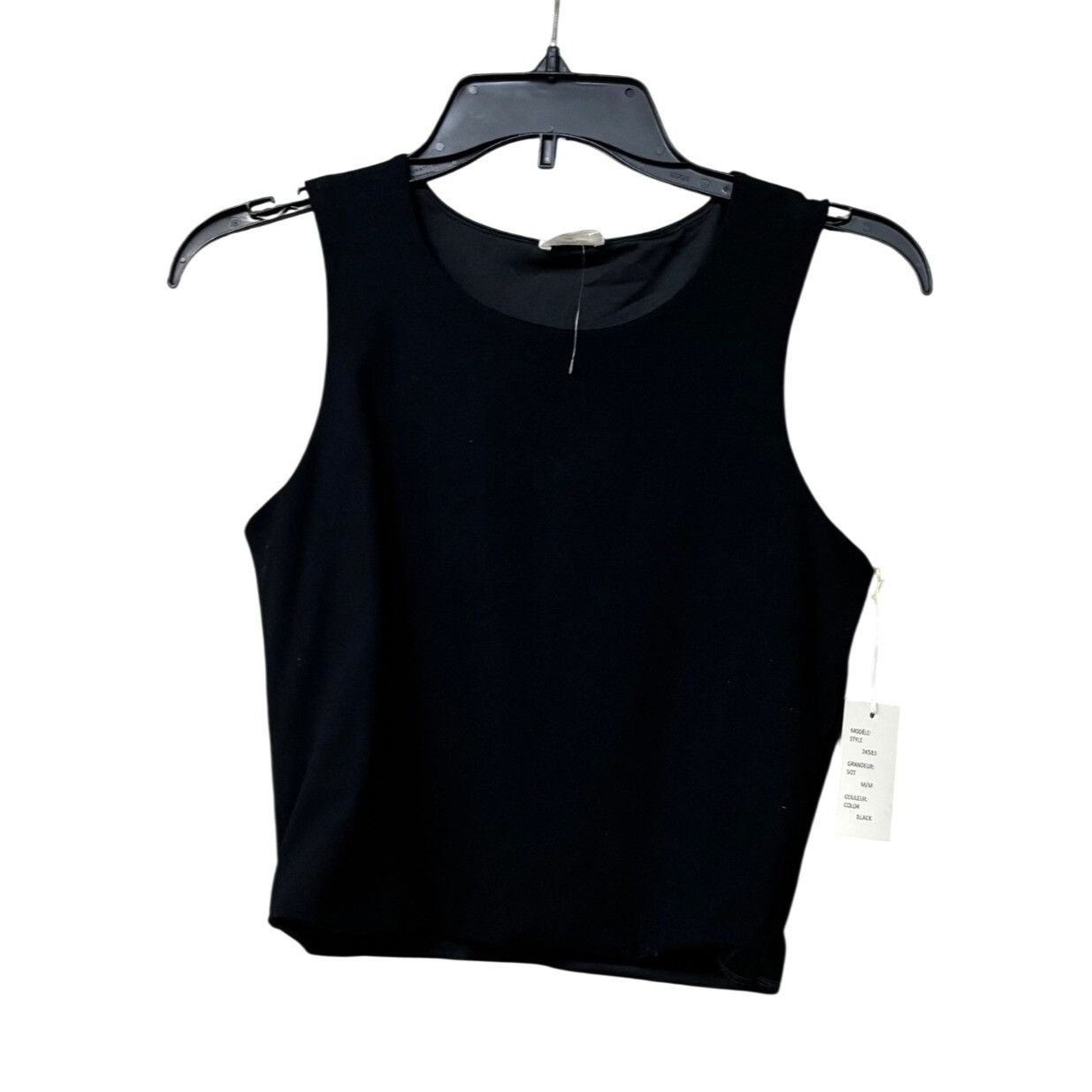 Other J.o&co Womens High Neck Compression Cropped Tank Top, Black, Size M / US 6-8 / IT 42-44 - 3 Thumbnail