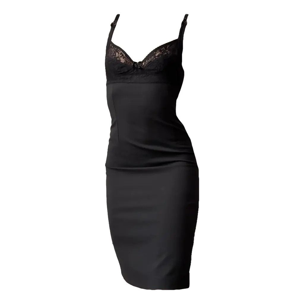 Dolce & Gabbana Dolce & Gabbana Black Lace Corset Slip Dress Vintage IT40 Size S / US 4 / IT 40 - 2 Thumbnail