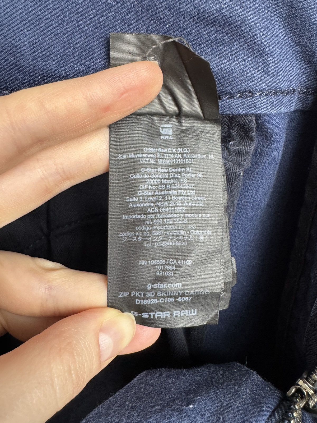 G-Star G-Star Raw Zip Pkt 3D Skinny Cargo faded blue pants size 38 Size US 38 / EU 54 - 14 Thumbnail