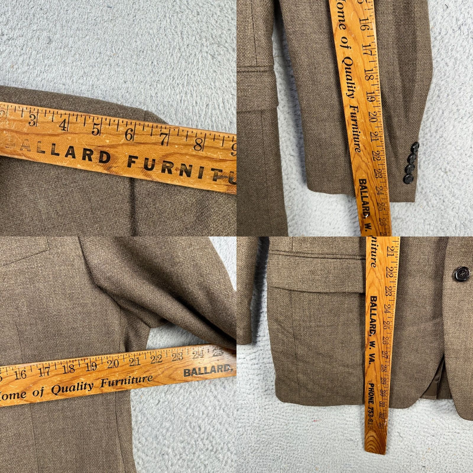 Ralph Lauren Lauren Ralph Lauren Wool Blazer Sport Coat Mens 42R Brown Long Sleeve Two-Button Size US XL / EU 56 / 4 - 8 Thumbnail
