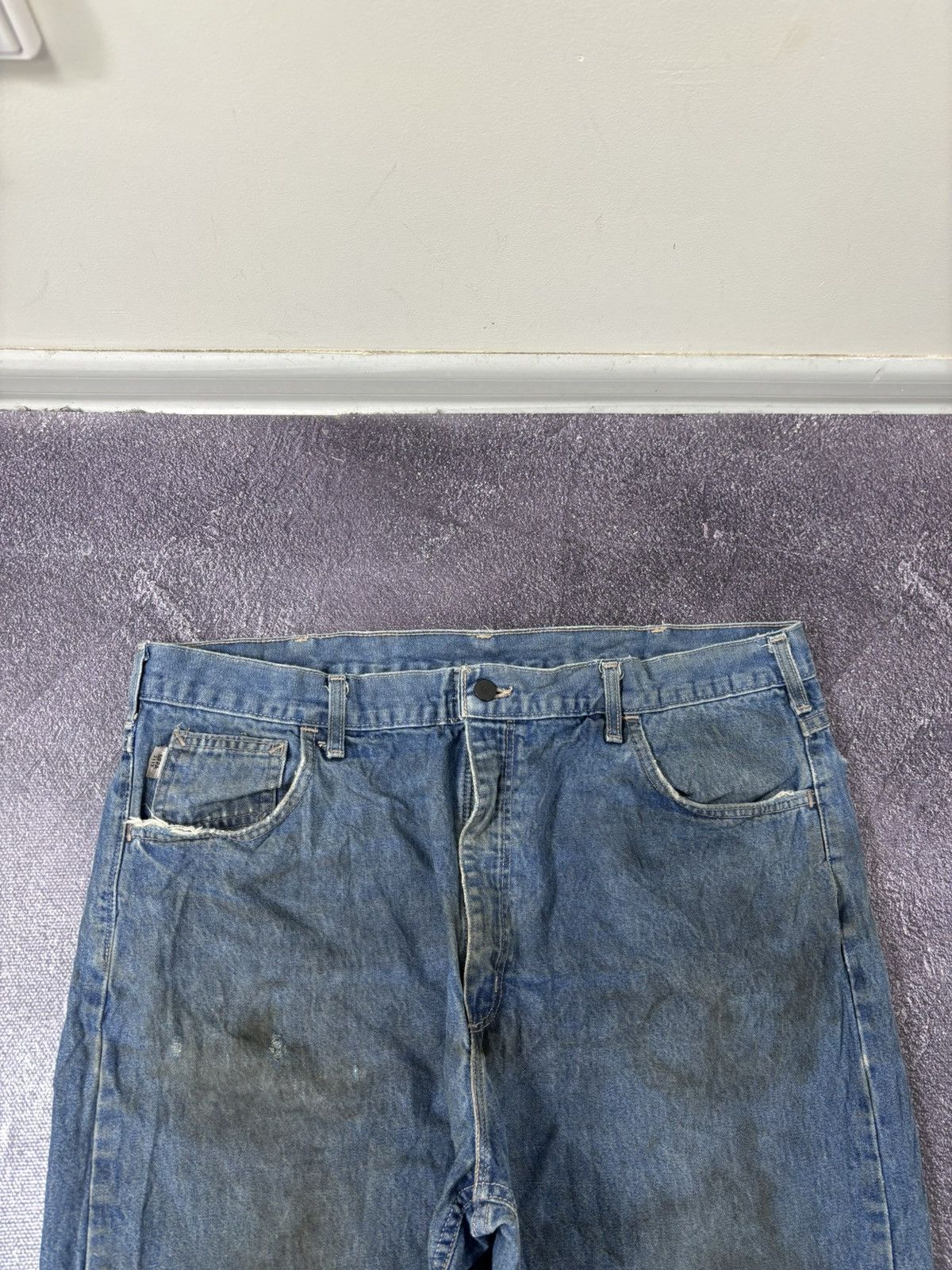 Carhartt Vintage 90s Carhartt Flame Resistant USA Work Denim Jeans Size US 40 / EU 56 - 12 Thumbnail