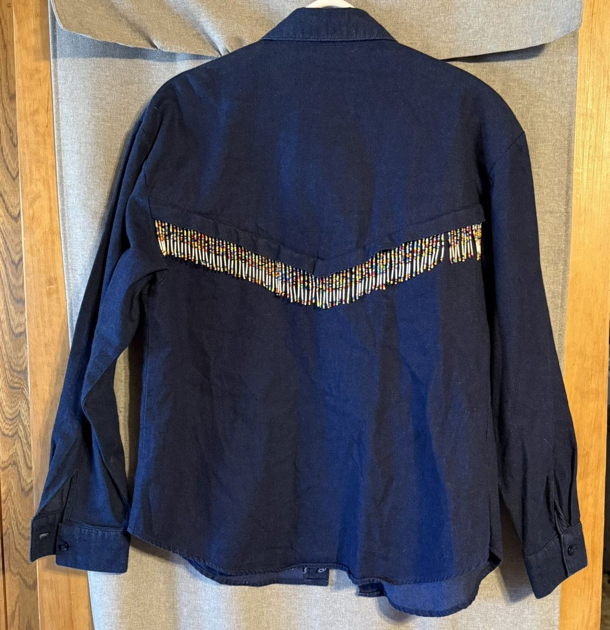 Hamilton Vintage Hamilton size 12 blue cotton beaded button up shirt Size XL / US 12-14 / IT 48-50 - 10 Thumbnail