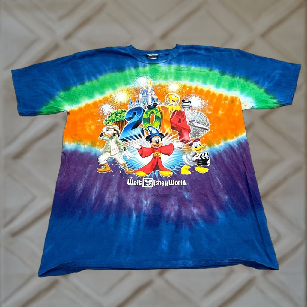 Disney Disney Mickey Tie-Dye T-Shirt Mens XL Multicolor Crew Neck Short Sleeve 2010-2019 Cartoon Fashion Best Seller Size US XL / EU 56 / 4 - 1 Thumbnail