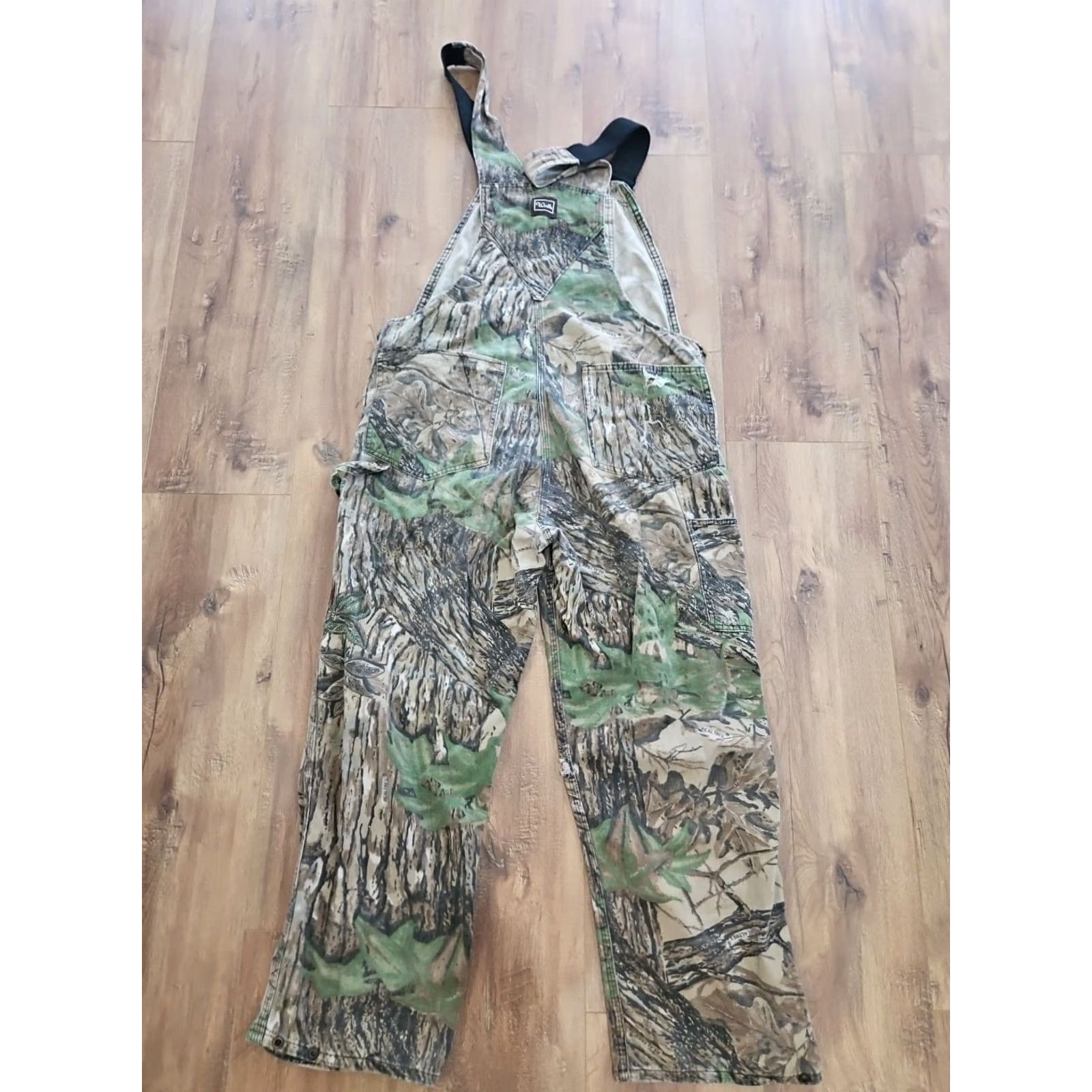 Walls VTG Walls Outdoors Hipster Bib Camo Bow Hunting Camouflage Overalls Mens 36x30 Size US 36 / EU 52 - 6 Thumbnail