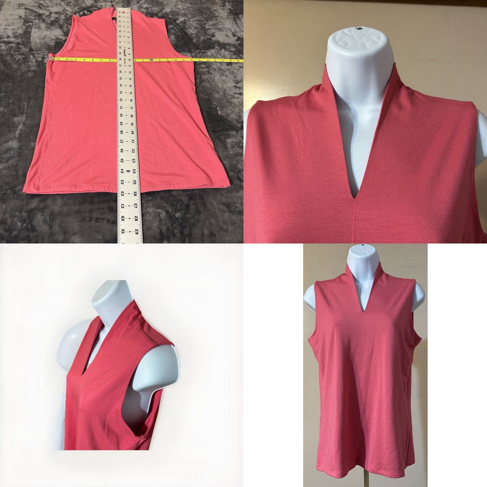 Talbots Talbots Sleeveless Top Blouse V-Neck Women Small Coral Color 2012 Ladies Tank Bohemian Summer Fashion Shirt Womens Size S / US 4 / IT 40 - 10 Thumbnail