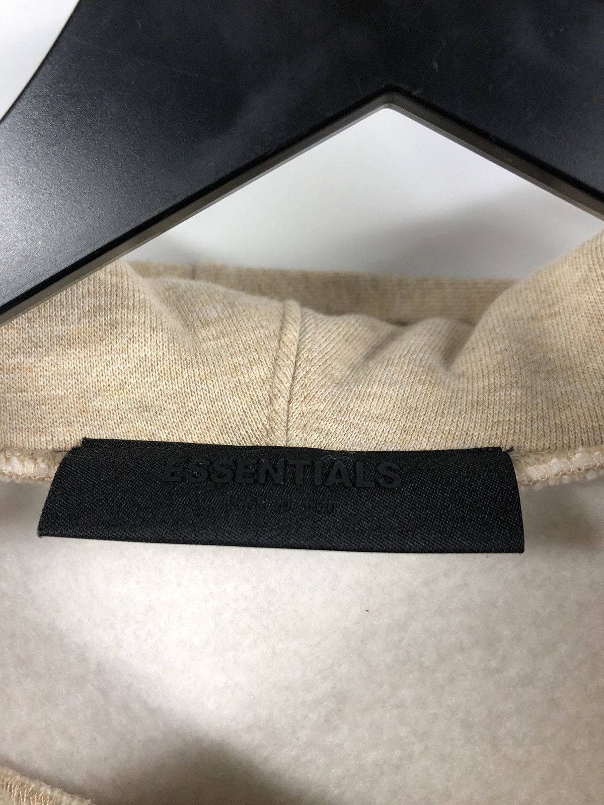 Fear of God Fear of God Essentials Logo Embossed Heather Oatmeal Hoodie Size US M / EU 48-50 / 2 - 3 Thumbnail