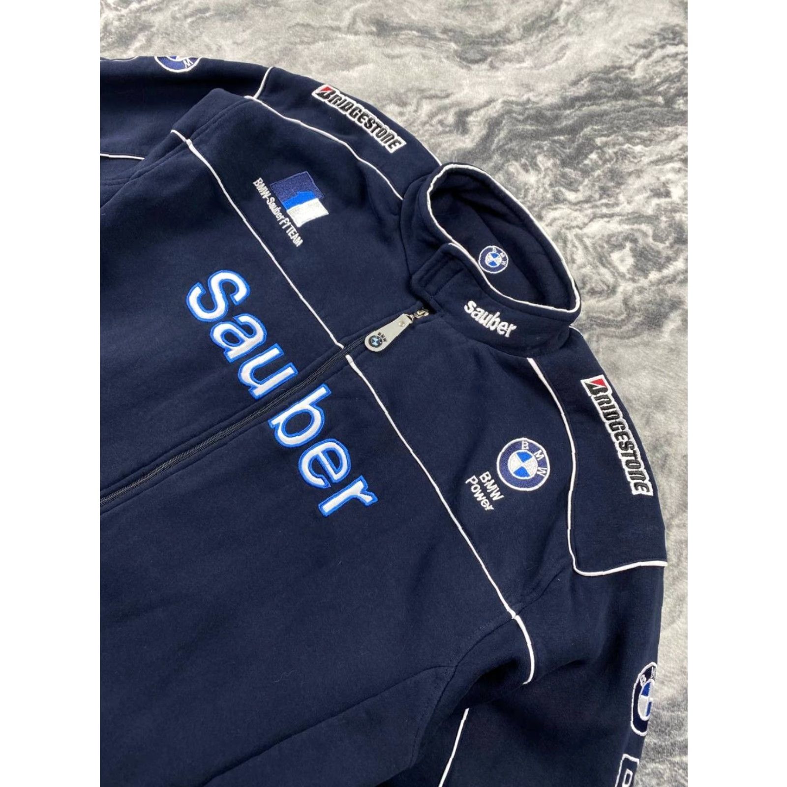 BMW VINTAGE BMW Sauber F1 Racing Full Zip Jacket Men XL Blue Size US XL / EU 56 / 4 - 3 Thumbnail
