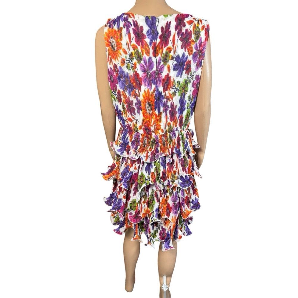 MILLY NWT New $495 MILLY Gia Wildflower Garden Chiffon Tiered Dre Size XL / US 12-14 / IT 48-50 - 5 Thumbnail