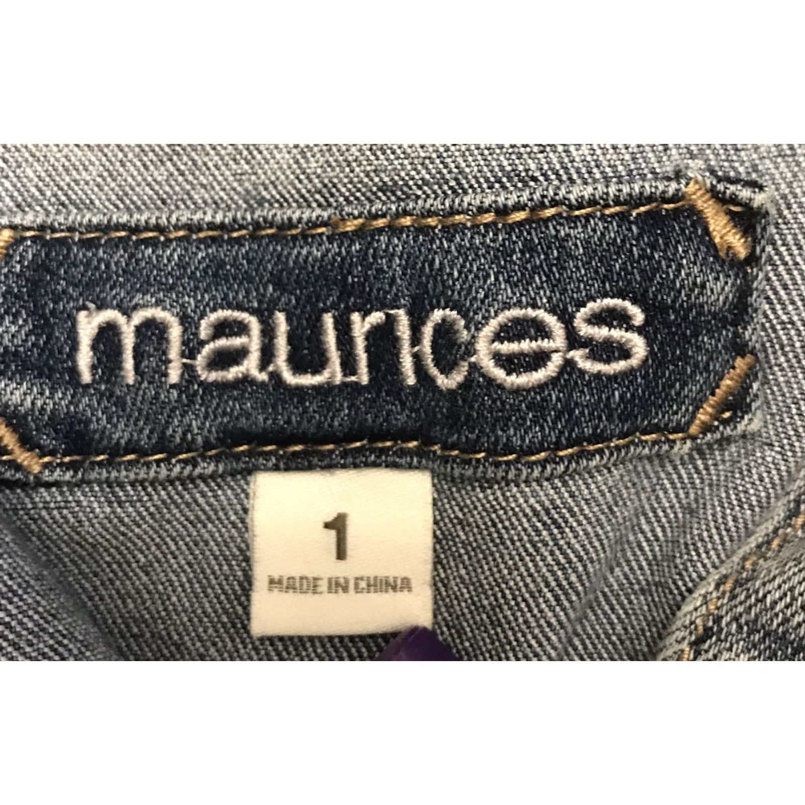 Vintage Maurices Denim Vest Sz 1 Light Blue Jean Button Collared Pockets Stretch Vest Women Regular Modern Retro 1371 Size 25" / US 0 / IT 36 - 3 Thumbnail