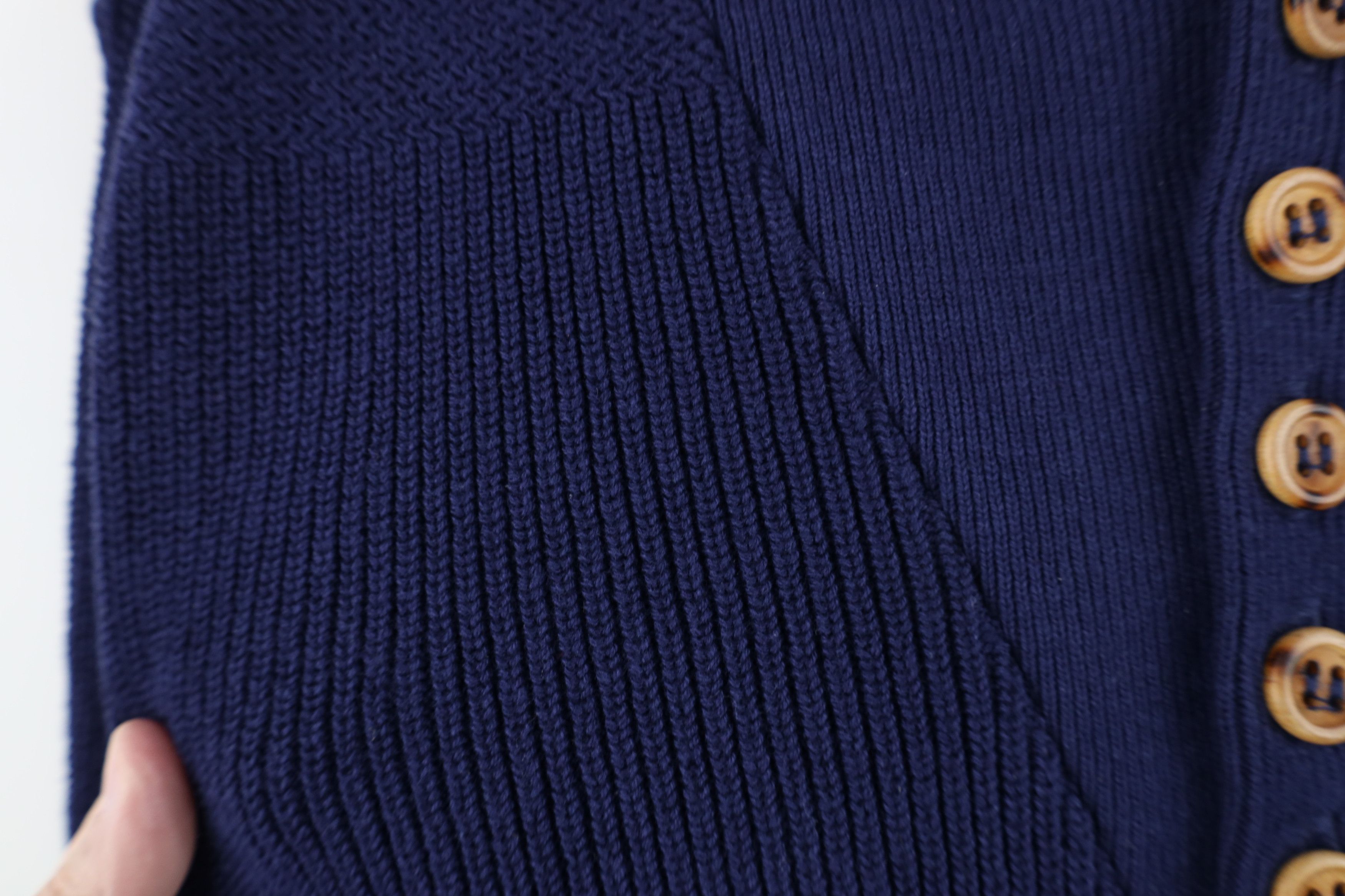 Lands' End Vintage 70s Lands End Cotton Ribbed Knit Henley Sweater USA Size US M / EU 48-50 / 2 - 5 Thumbnail