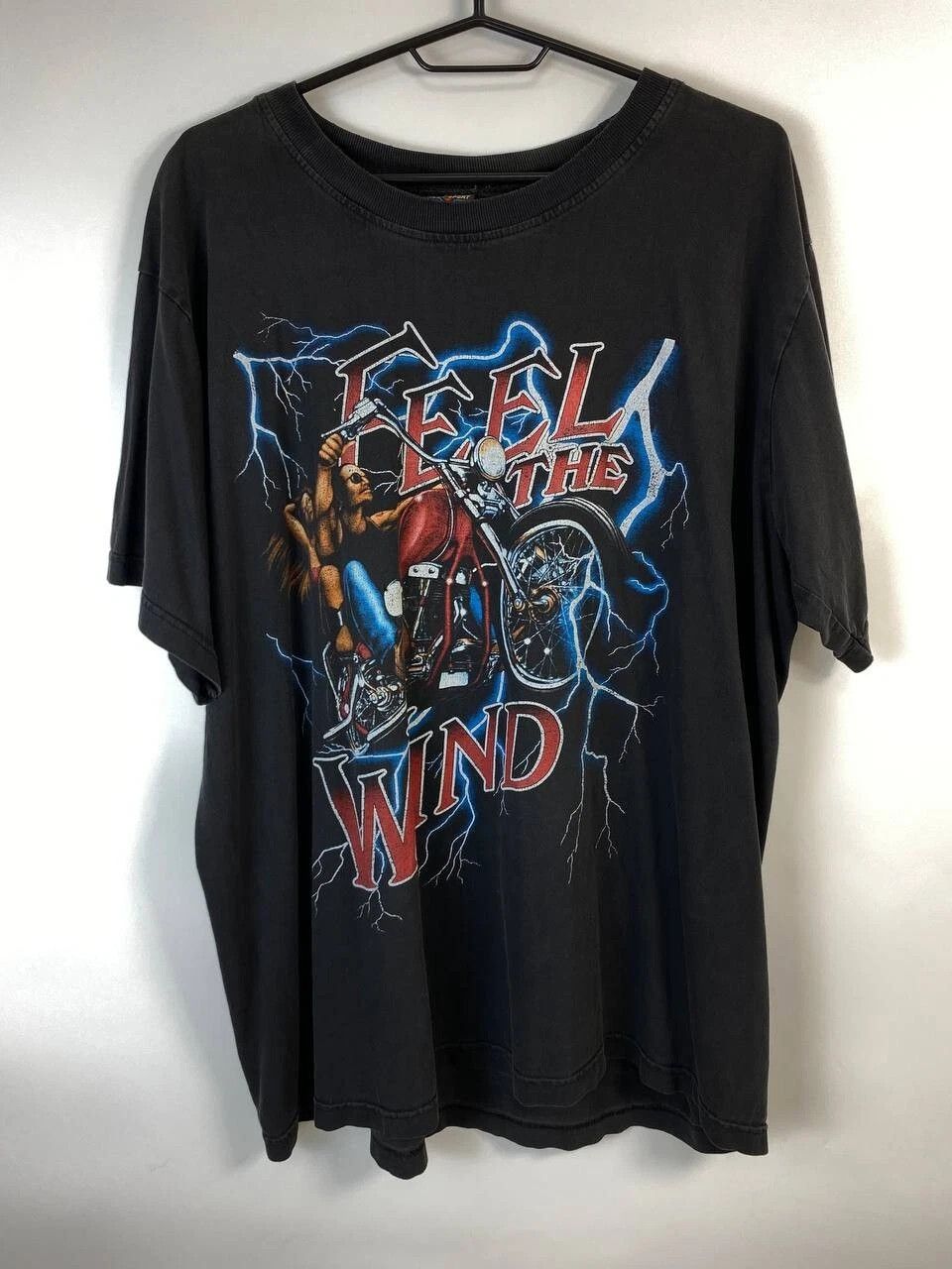 Other Vintage 90s American Thunder Feel The Wind Lightning Tee XL Size US XL / EU 56 / 4 - 1 Thumbnail