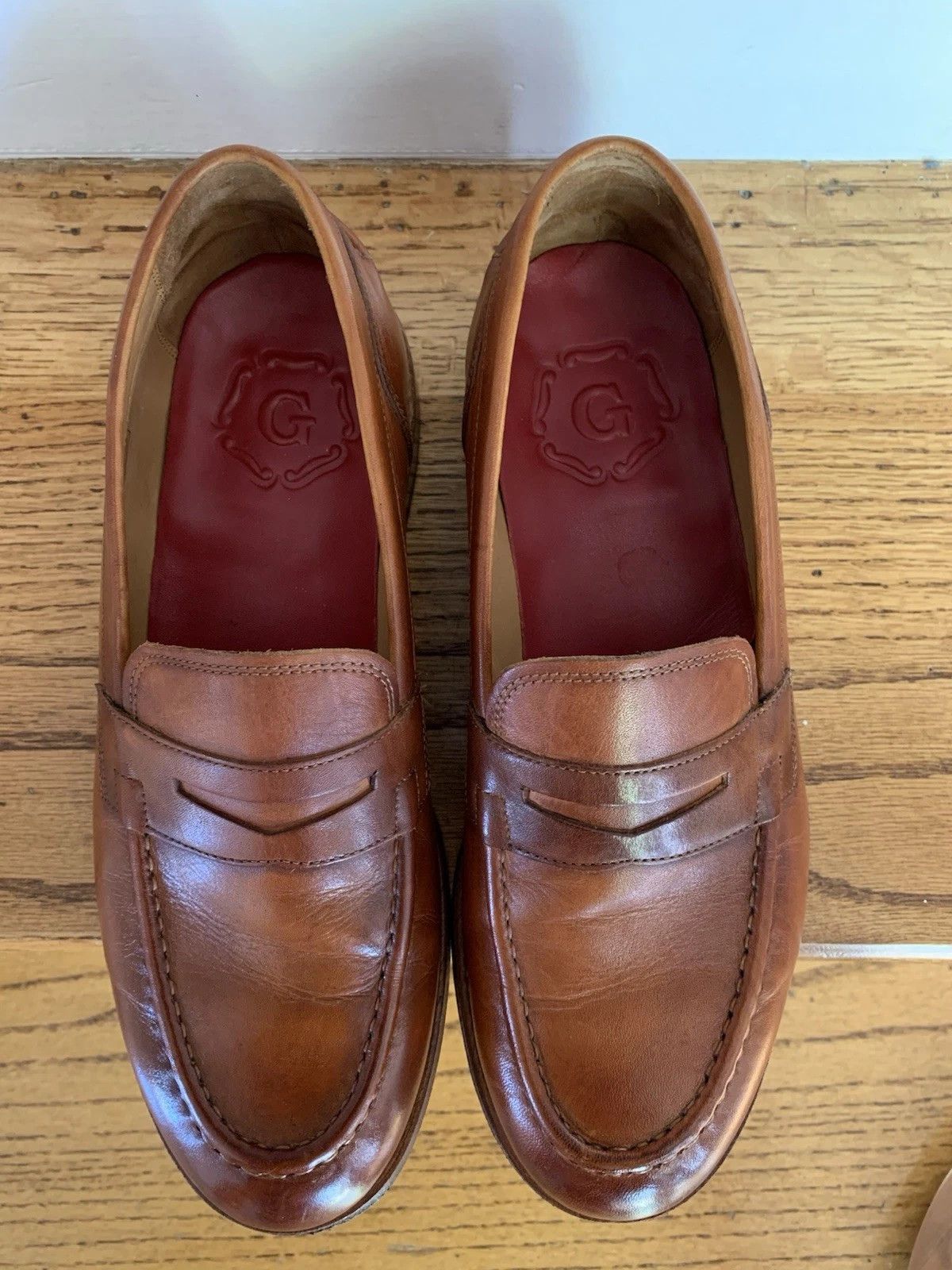 Grenson Grenson Jago Leather Penny Loafers Sz 8.5 (US Converted) Size US 8.5 / EU 41-42 - 6 Thumbnail