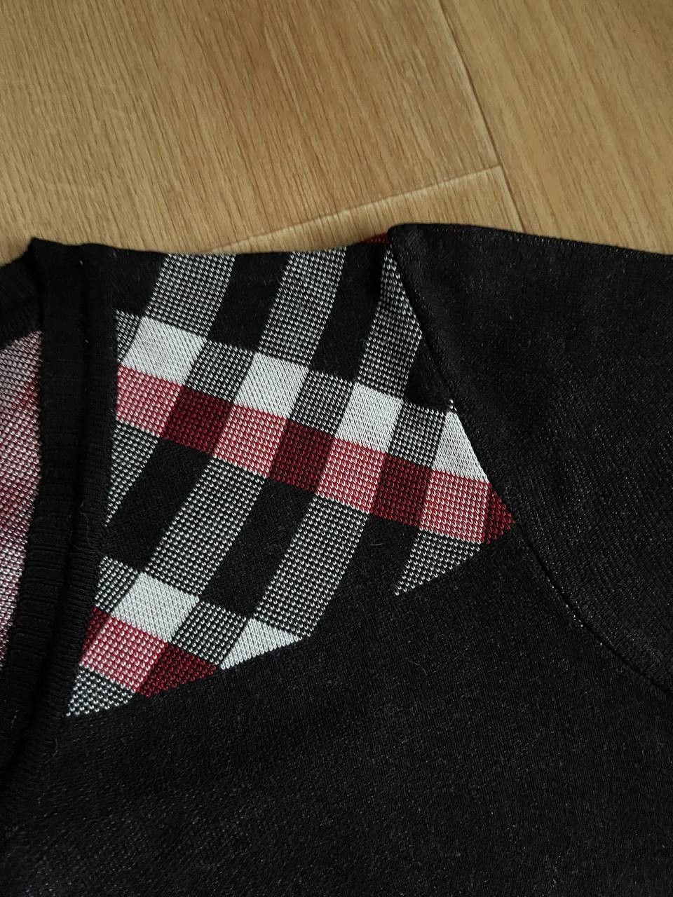 Burberry × Vintage Vintage Burberry Brit Cotton Nova Check Sweater Sz L Size L / US 10 / IT 46 - 7 Thumbnail