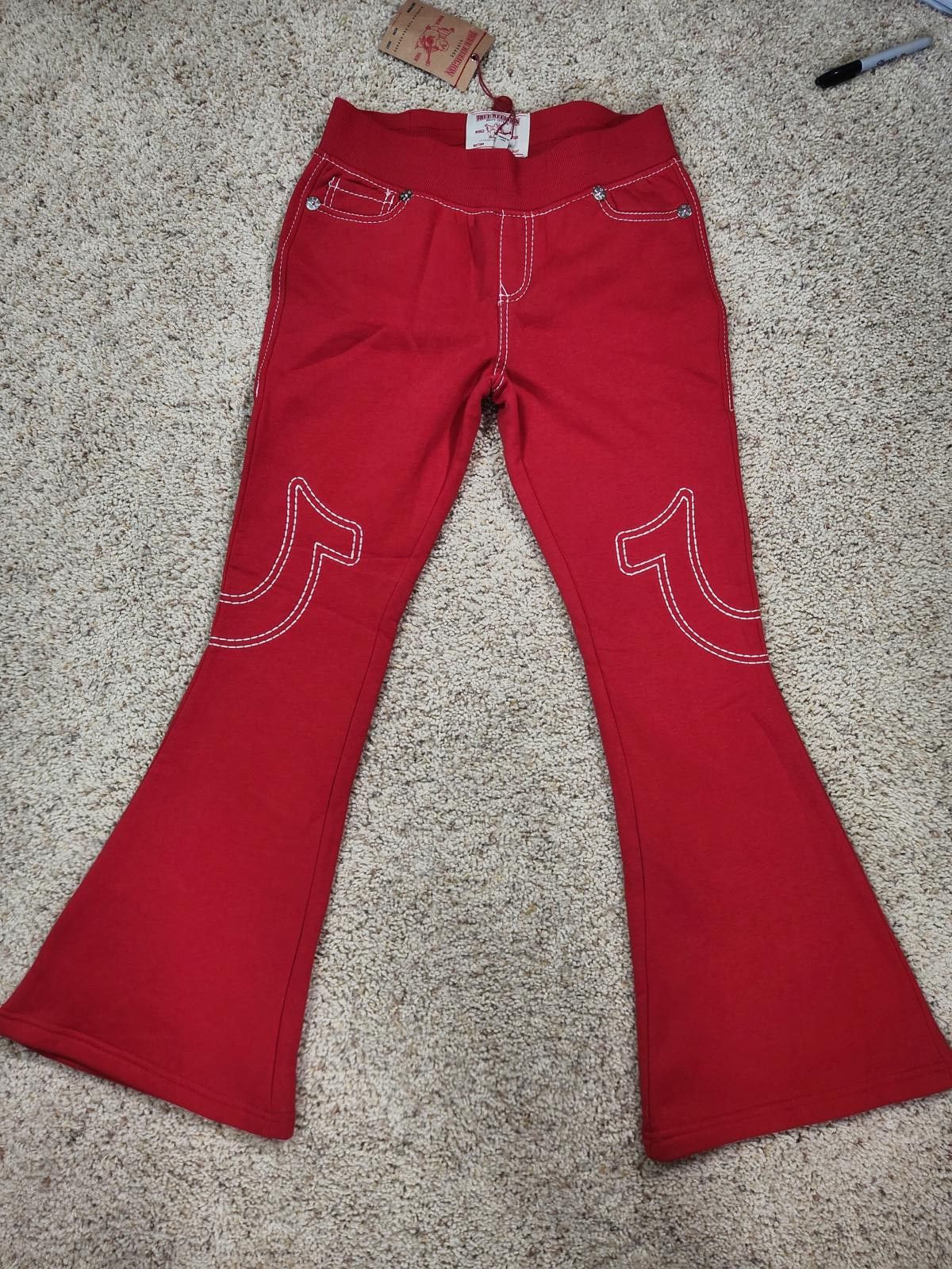 True Religion NEW True Religion Pull-On Flare Jeans Red Anniversary Small Size 28" / US 6 / IT 42 - 4 Thumbnail