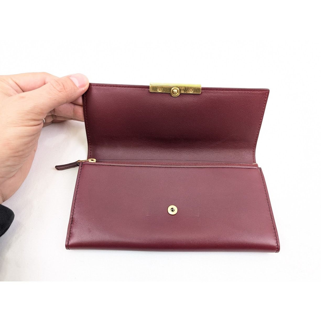 Bottega Veneta o1rshd1 Size: OS / French Calf Nappa Wallet in Bordeaux/Gold Size ONE SIZE - 7 Thumbnail